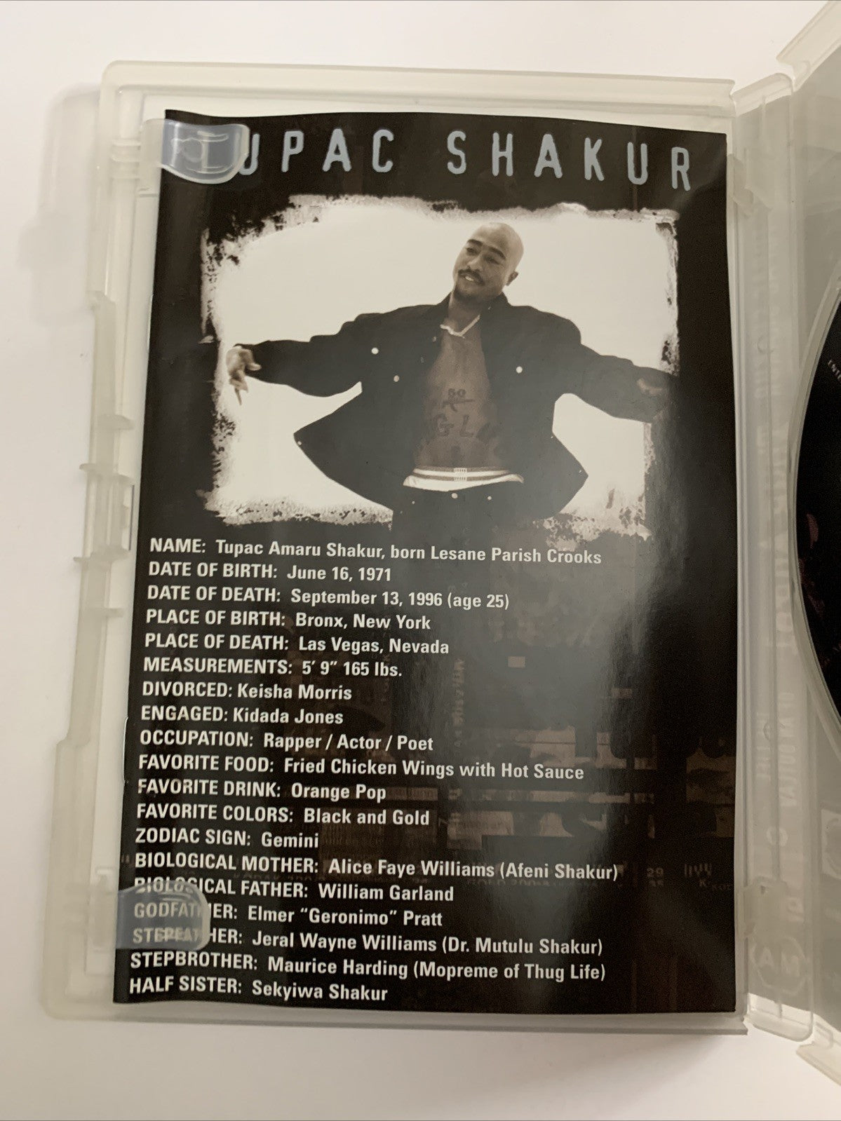 Tupac Shakur – Thug Angel: The Life Of An Outlaw (DVD, 2002) All Regions