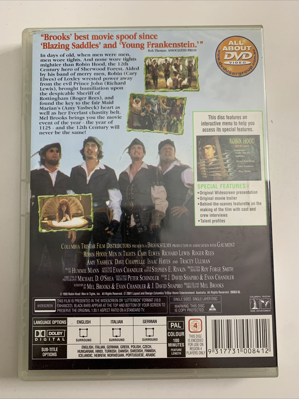Robin Hood Men In Tights (DVD, 1993) Dave Chappelle, Isaac Hayes, Cary Elwes