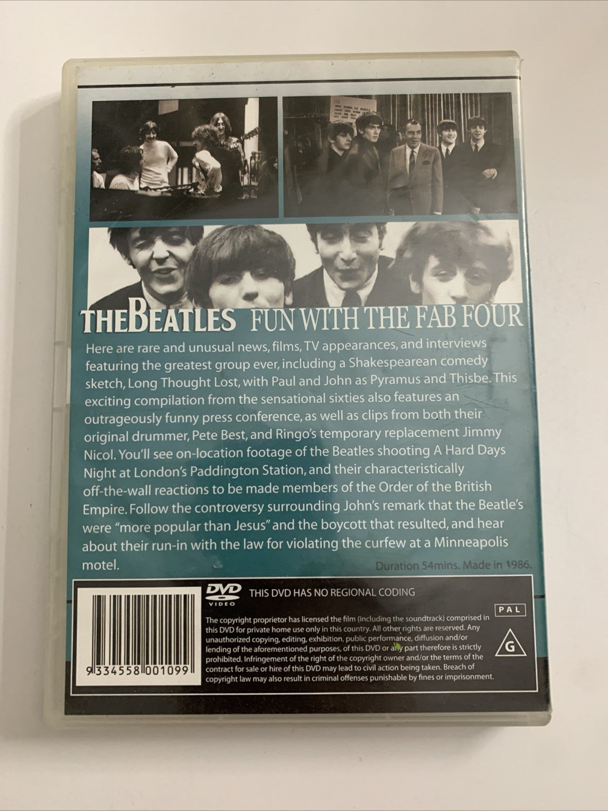 The Beatles:  Fun With The Fab Four (DVD, 1986) All Regions