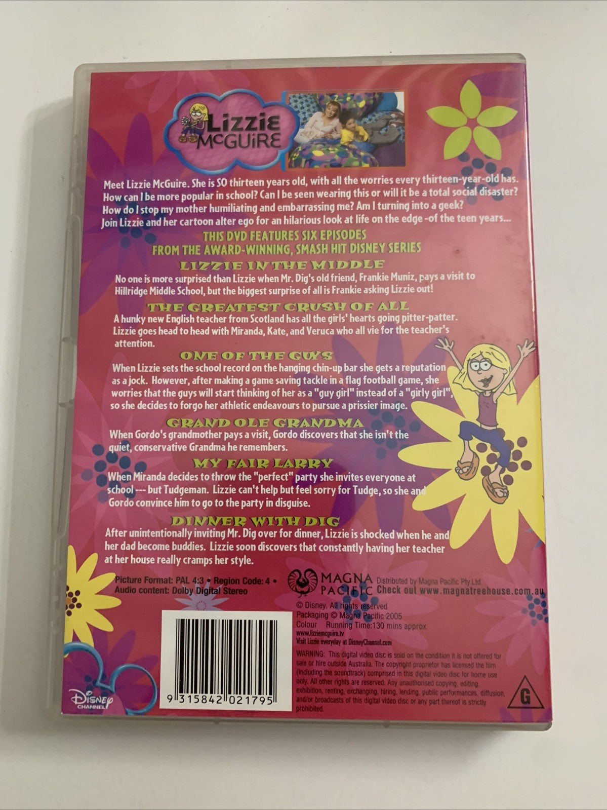 Lizzie Mcguire : Lizzie In The Middle (DVD, 2003) Hilary Duff  Region 4