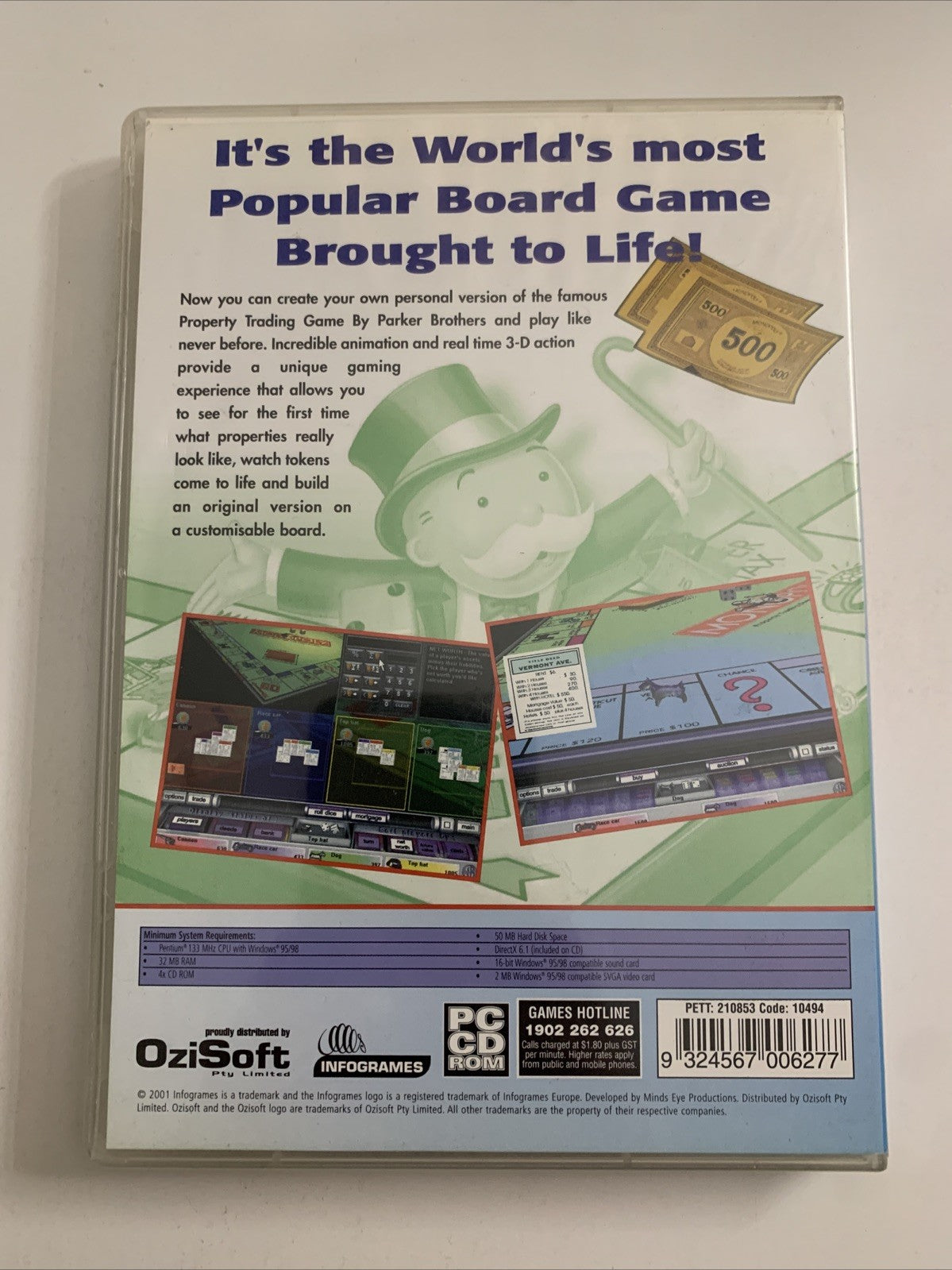 Monopoly PC CD-ROM Windows Game