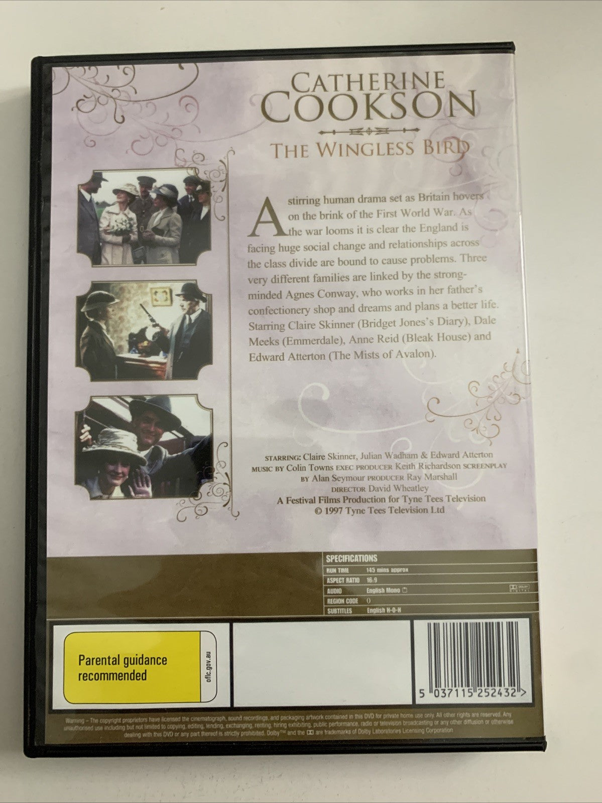 Catherine Cookson: The Wingless Bird (DVD, 1997) Claire Skinner  Region 4