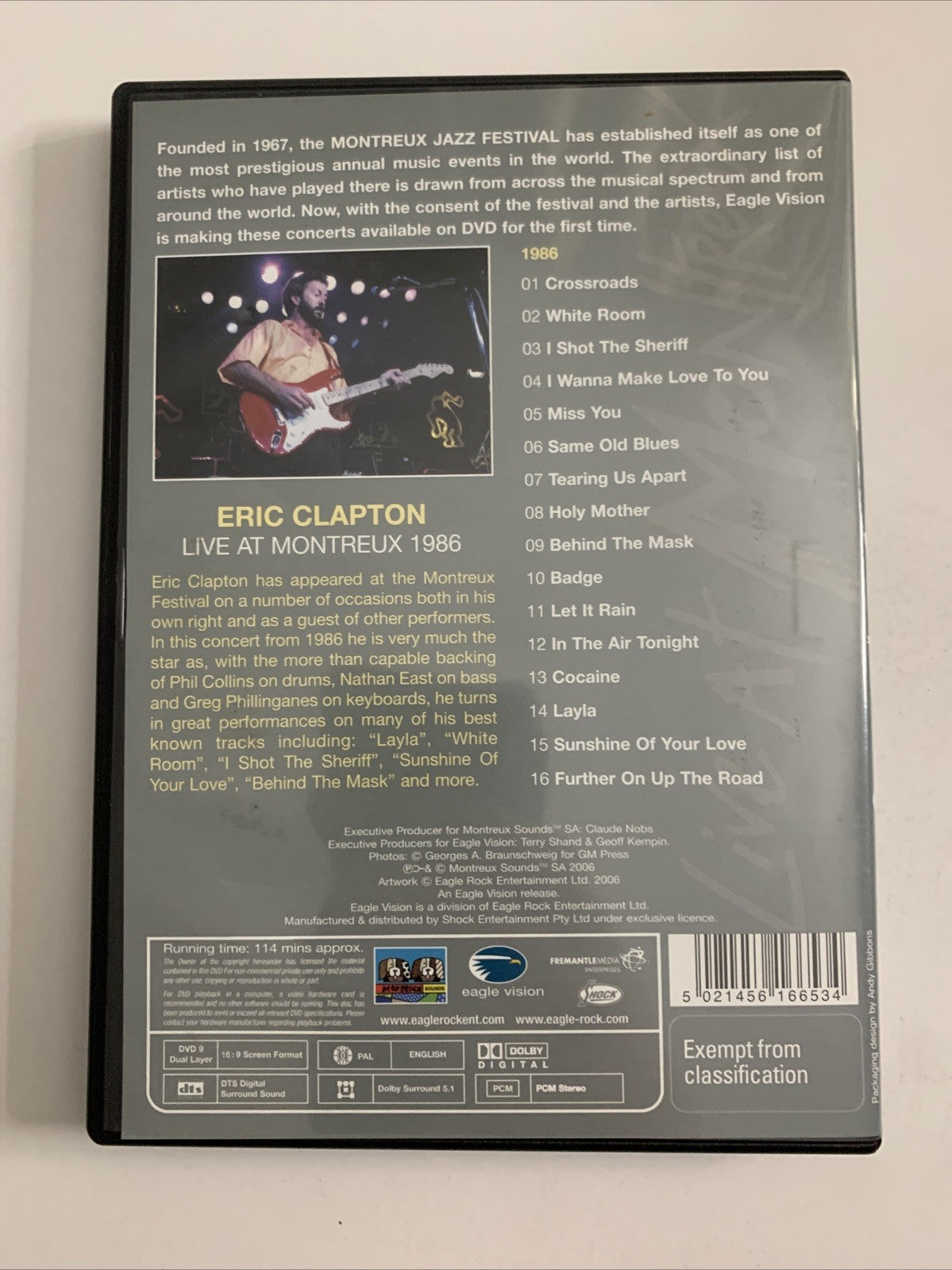 Eric Clapton – Live At Montreux 1986 (DVD, 2006) All Regions NEW
