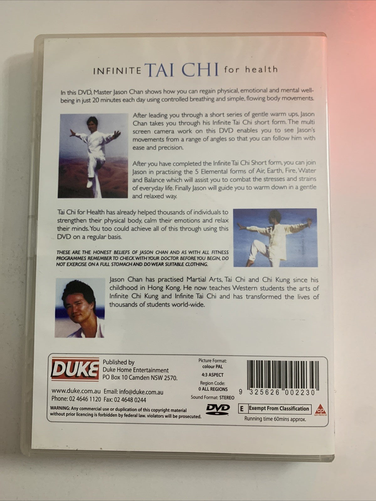 Infinite Tai Chi For Health With Jason Chan (DVD, 2009) All Regions NEW