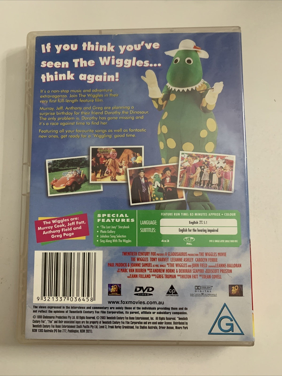 The Wiggles Movie (DVD, 1998)  Region 4