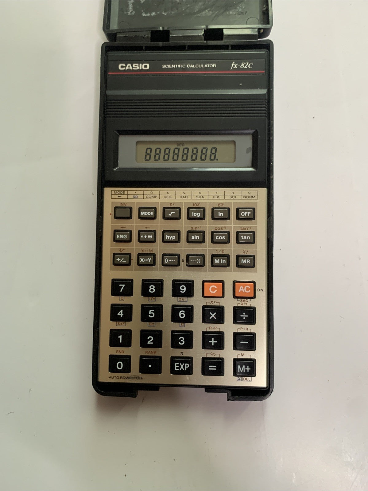 Casio Fx-82c Scientific Calculator With Cover Vintage Retro 1980's