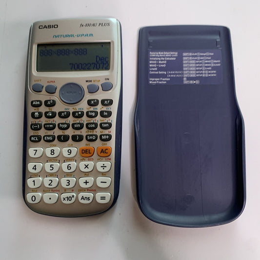 Casio Fx-100AU Plus Scientific Calculator With Cover