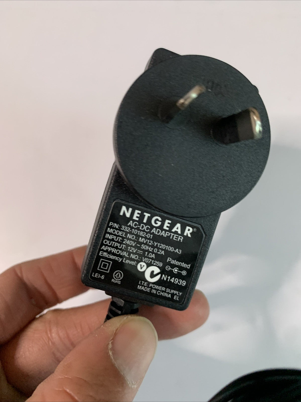 Genuine Netgear MV12-Y120100-A3 AC Adapter 12V 1A Power Supply For Router