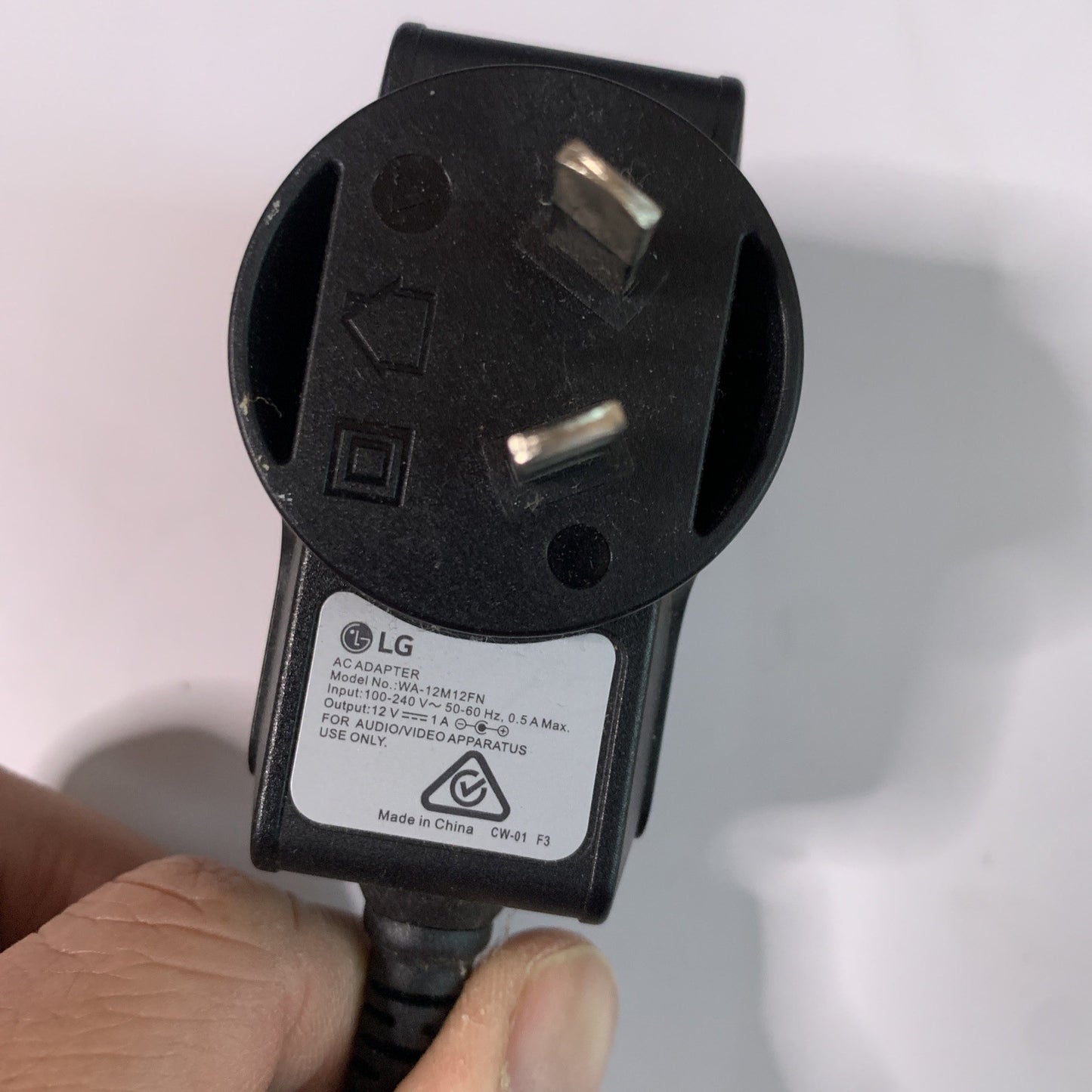 Genuine LG WA-12M12FN AC Adaptor 12V 1A For LG Blu-ray DVD Player