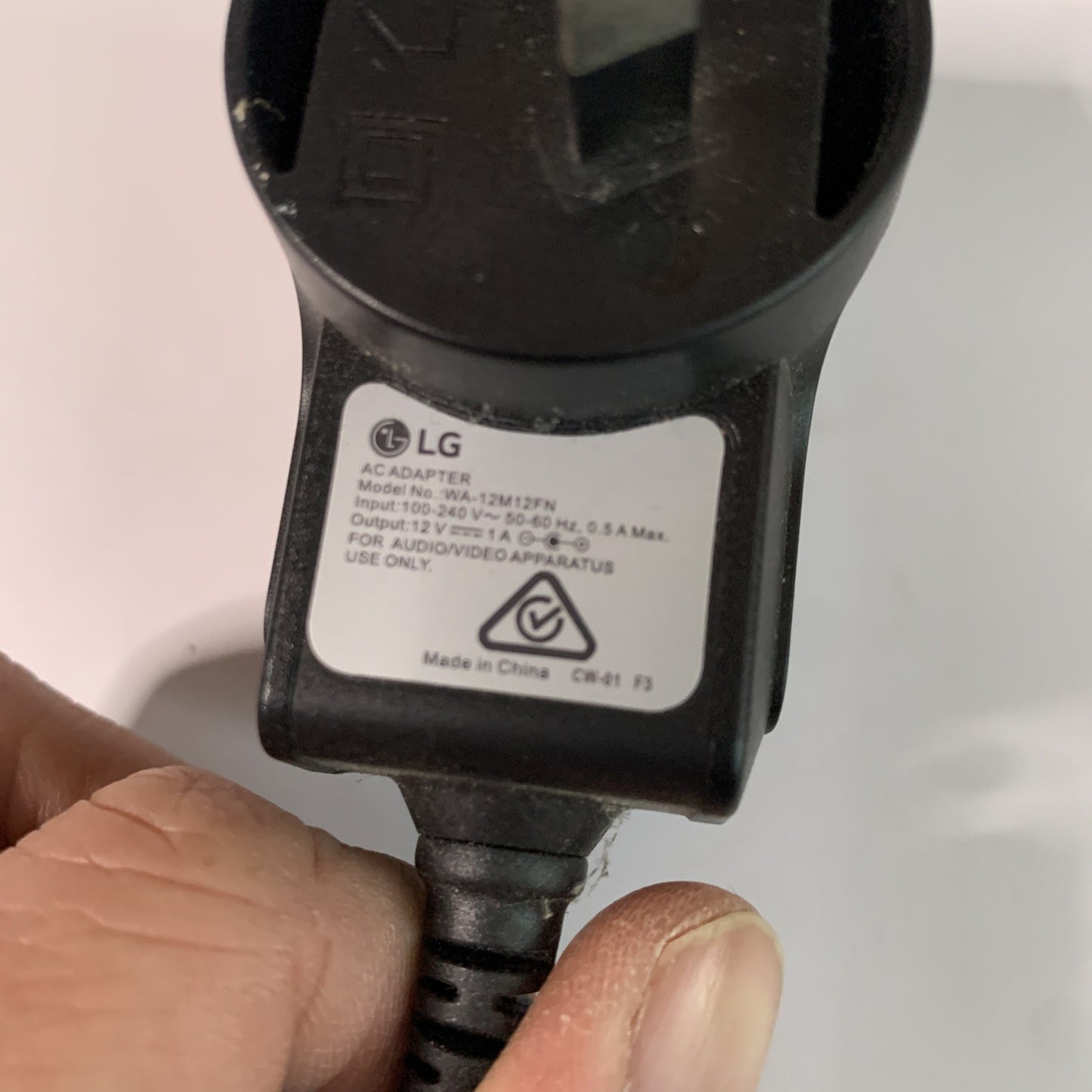 Genuine LG WA-12M12FN AC Adaptor 12V 1A For LG Blu-ray DVD Player