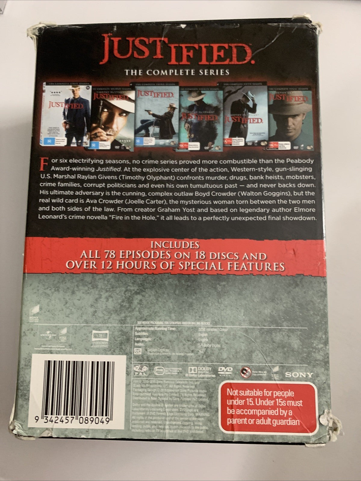 Justified : The Complete Series Season 1-6 Boxset (DVD, 2018) Region 4 &2