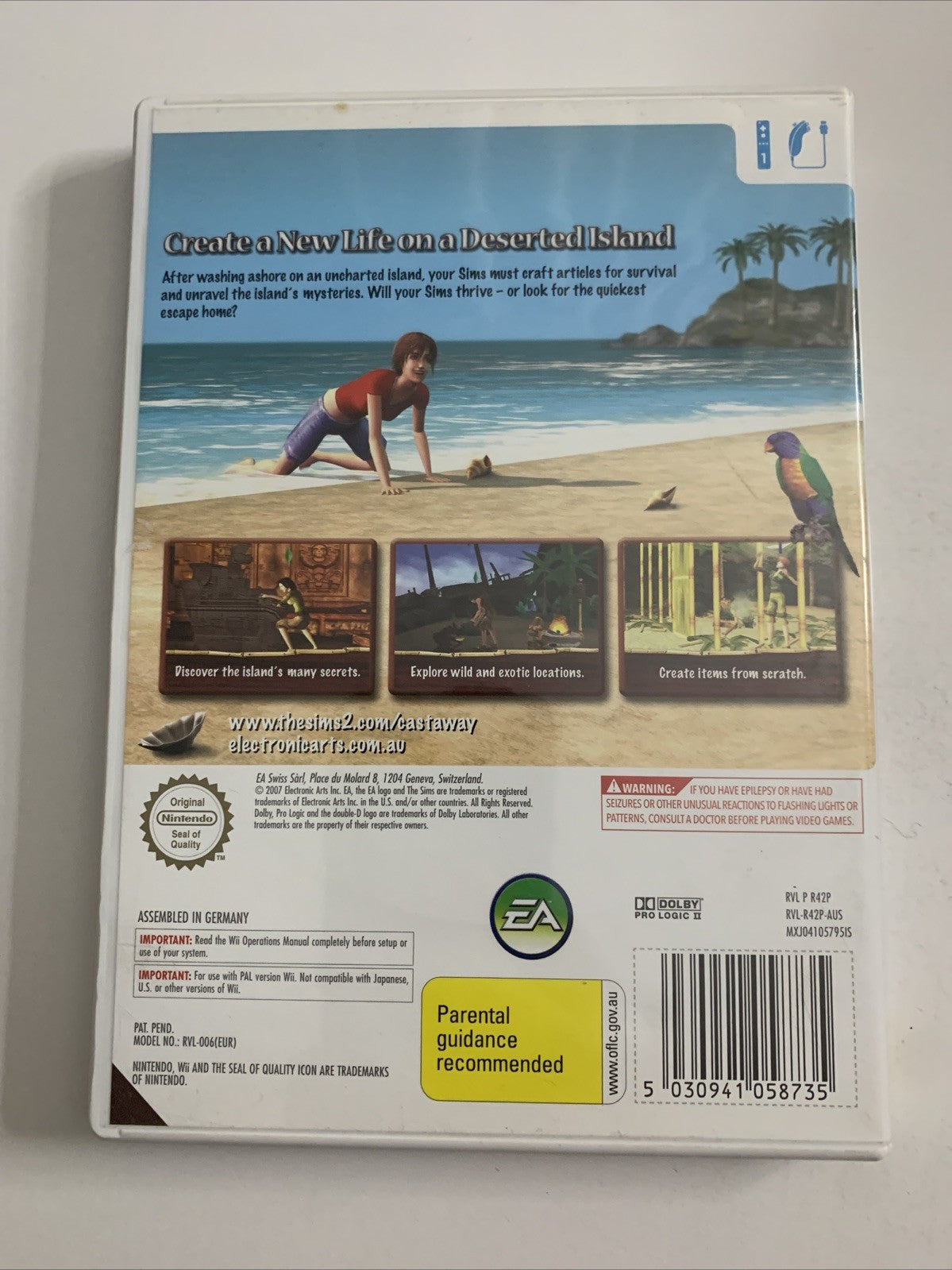 The Sims 2: Castaway  Nintendo Wii  PAL 2007 Game Complete