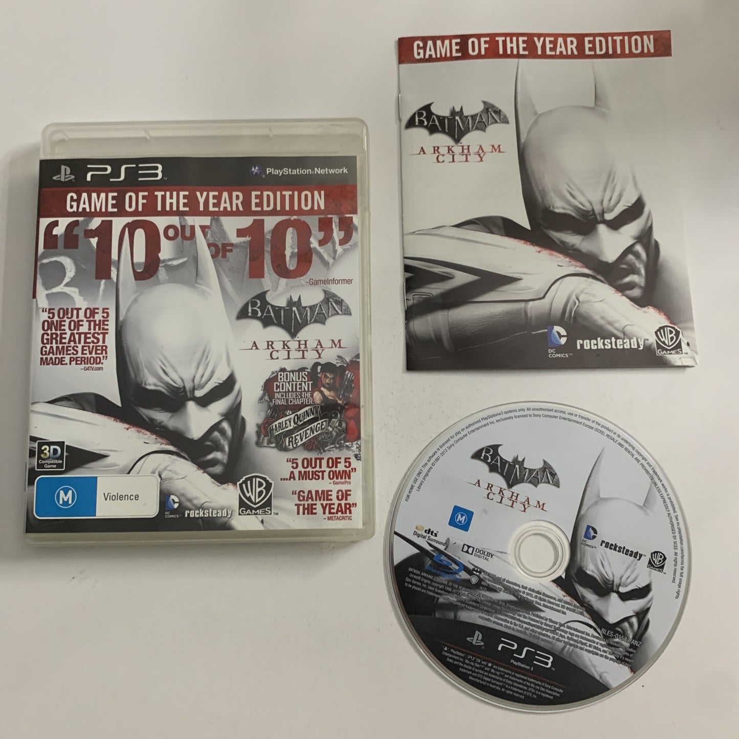 Batman Arkham City GOTY PS3 Sony PlayStation 3 2012 Game Complete