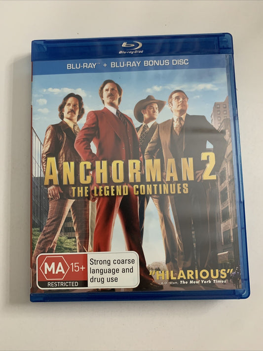 Anchorman 2: The Legend Continues (Blu-Ray, 2013) Will Ferrell Region B