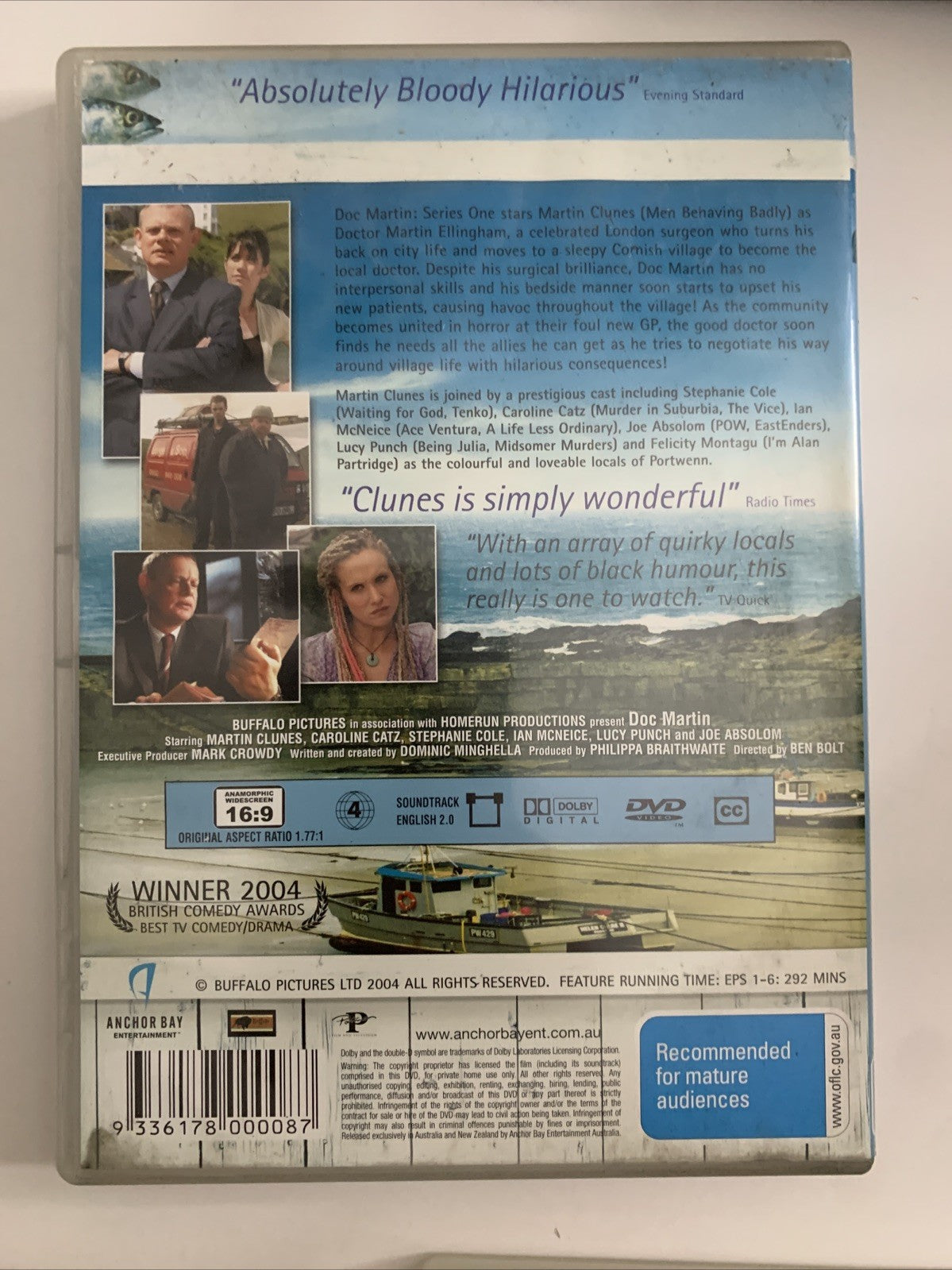 Doc Martin Series 1 & 2 + On The Edge (DVD, 2004) Martin Clunes  Region 4