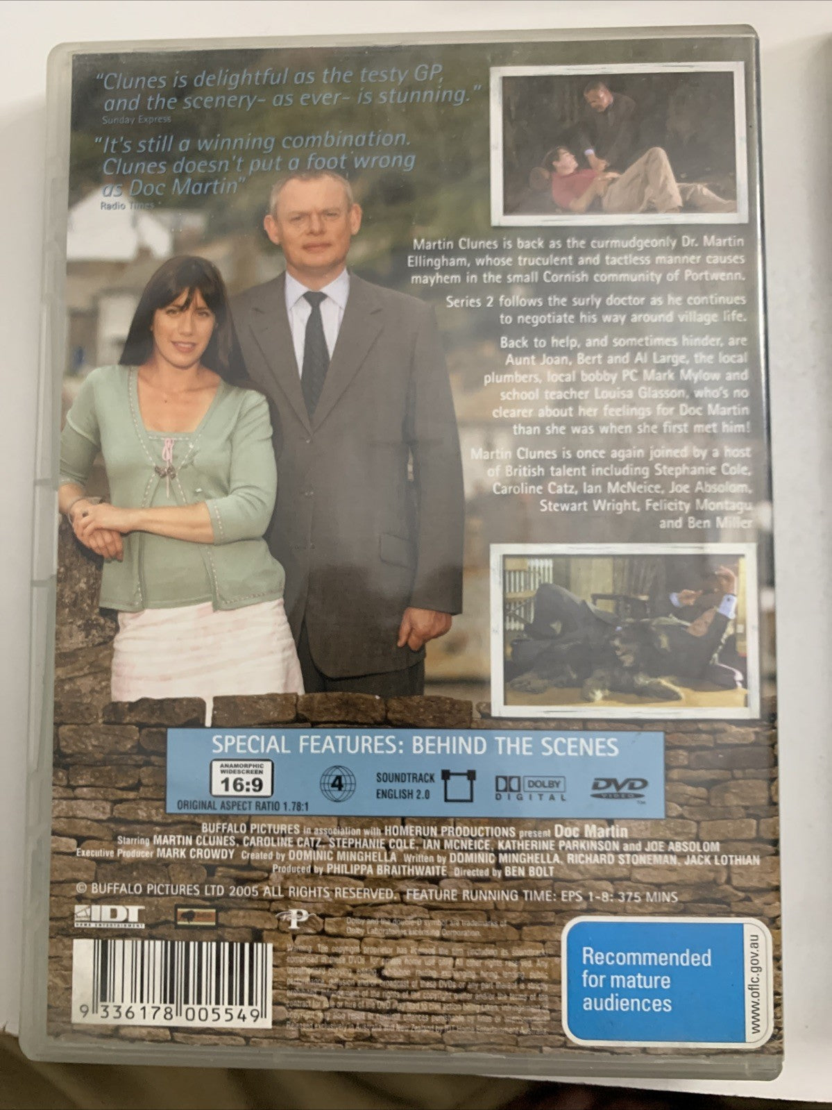 Doc Martin Series 1 & 2 + On The Edge (DVD, 2004) Martin Clunes  Region 4
