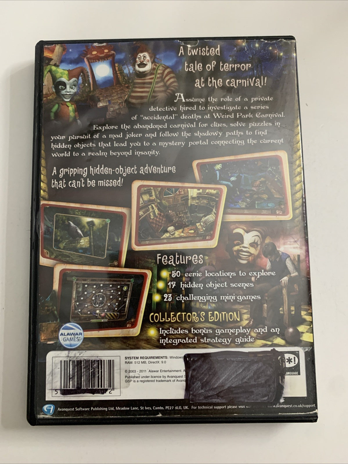 Weird Park Broken Tune PC DVD Windows Hidden Object Game