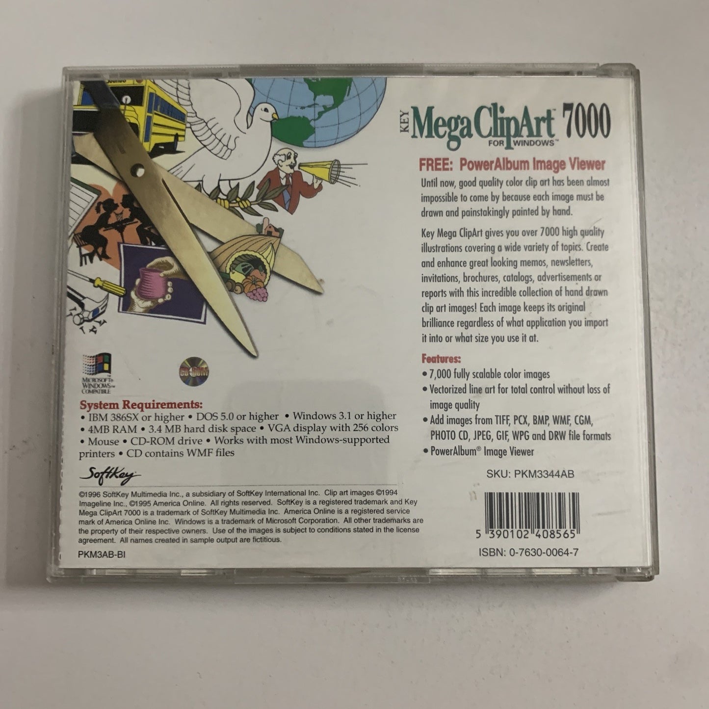 Key Mega Clipart 7000 For PC CD-ROM Windows
