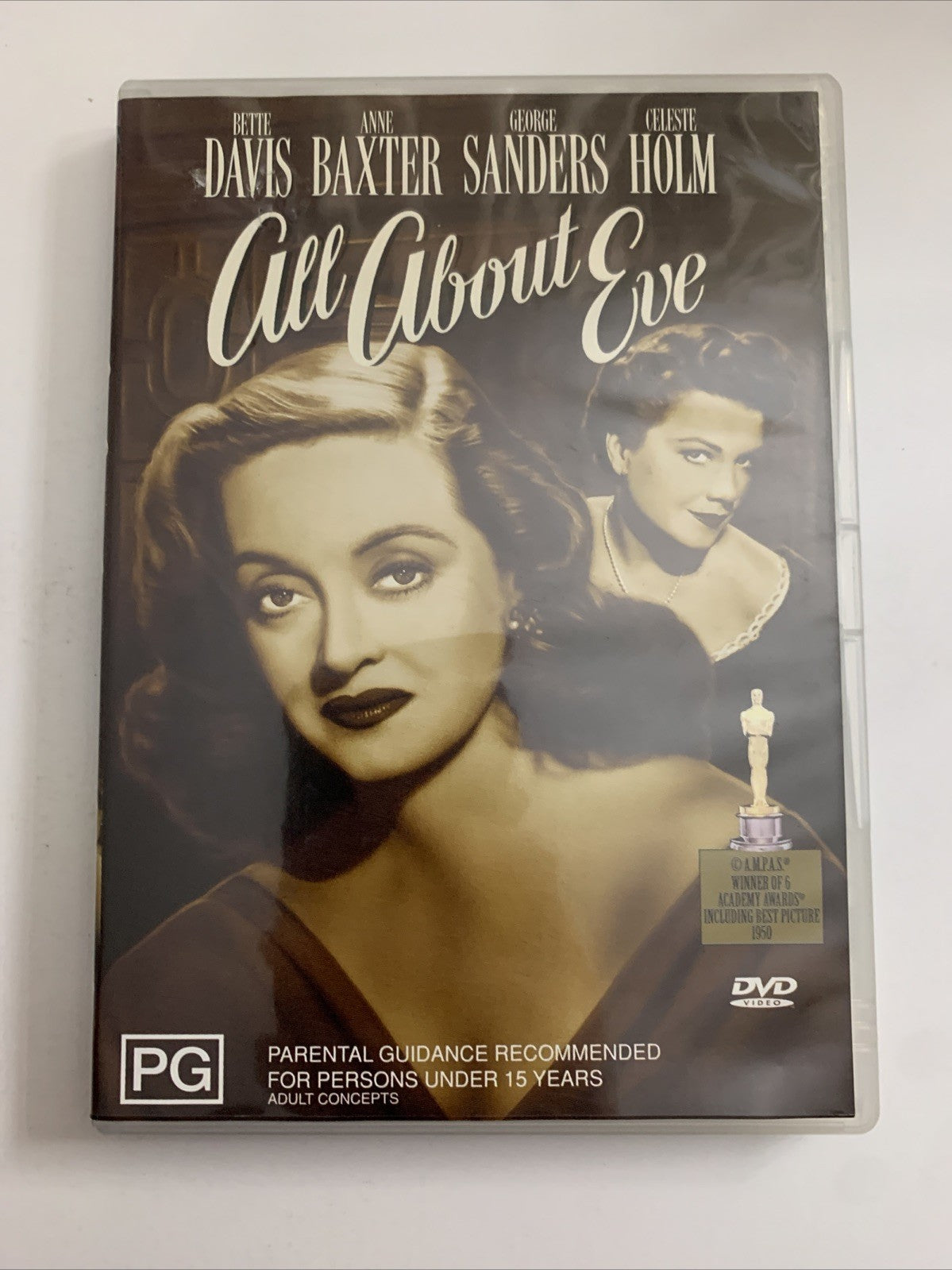 All About Eve (DVD, 1950) Marilyn Monroe, Bette Davis, Anne Baxter Region 4 NEW