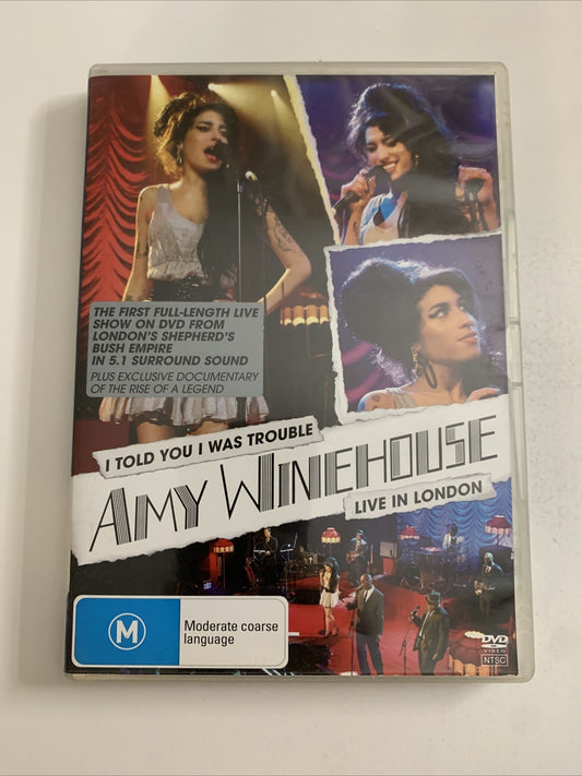 Amy Winehouse – I Told You I Was Trouble Live In London (DVD, 2007) All Regions