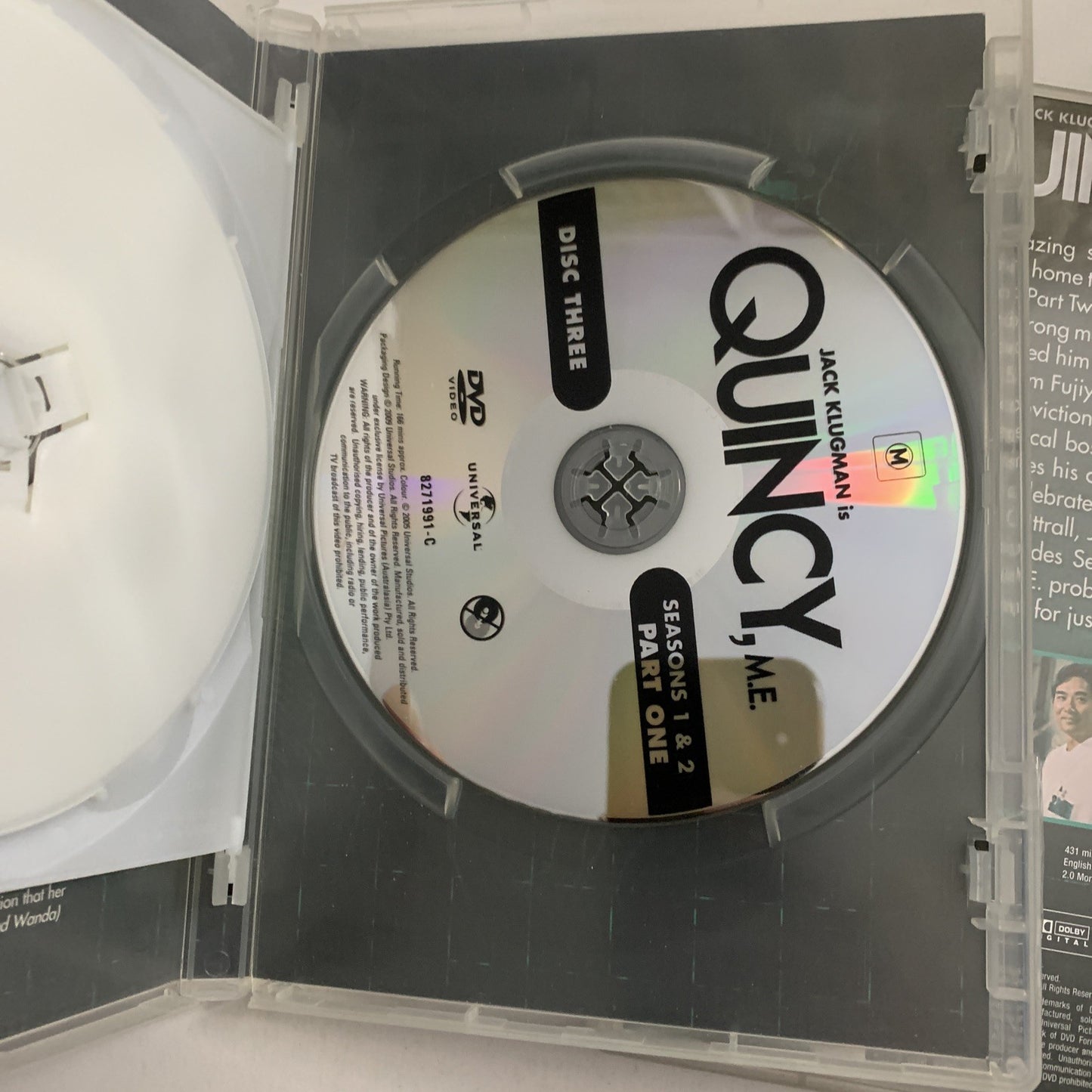 Quincy M.E : Seasons 1-2 (DVD, 1976) Jack Klugman, Jamie Lee Curtis Region 4