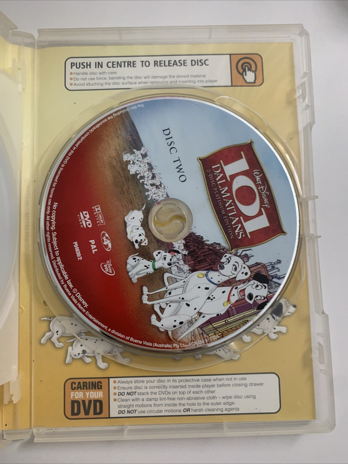 101 Dalmatians (Platinum Edition, DVD, 1961, 2-Disc) Disney Animation Region 4