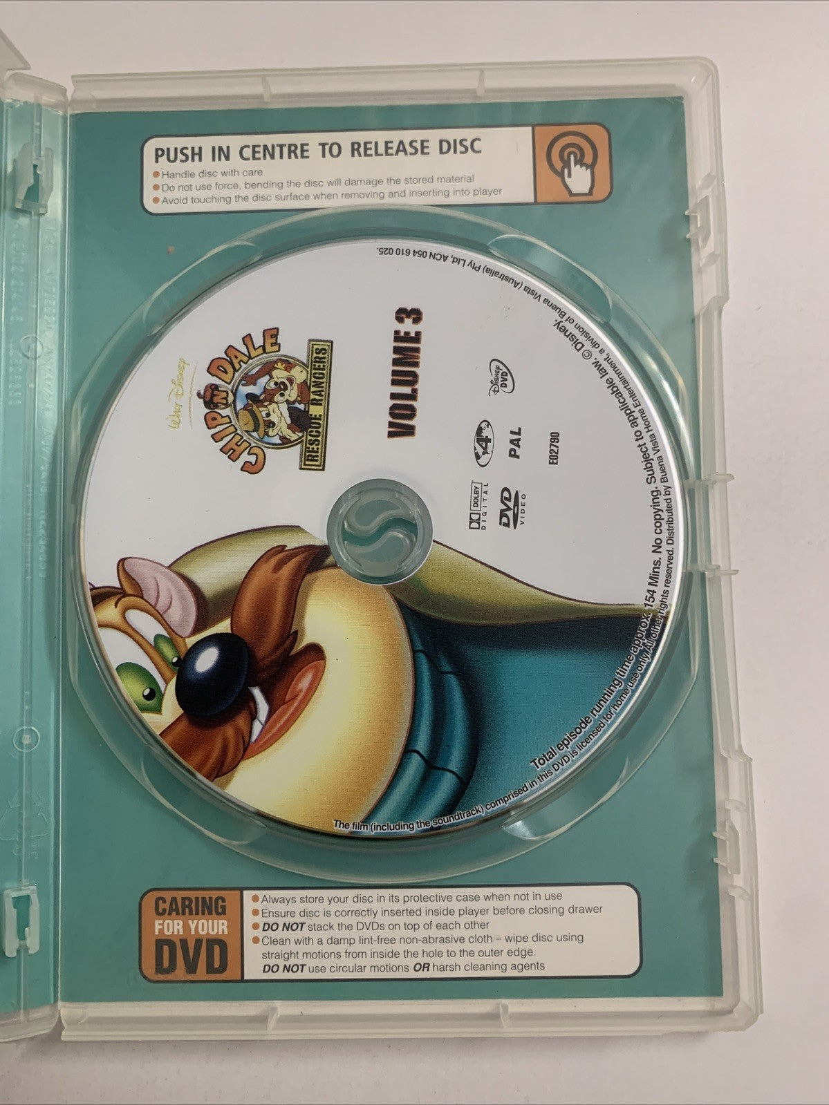 Chip 'n Dale : Volume 3 (DVD, 1989) Disney Animation Region 4