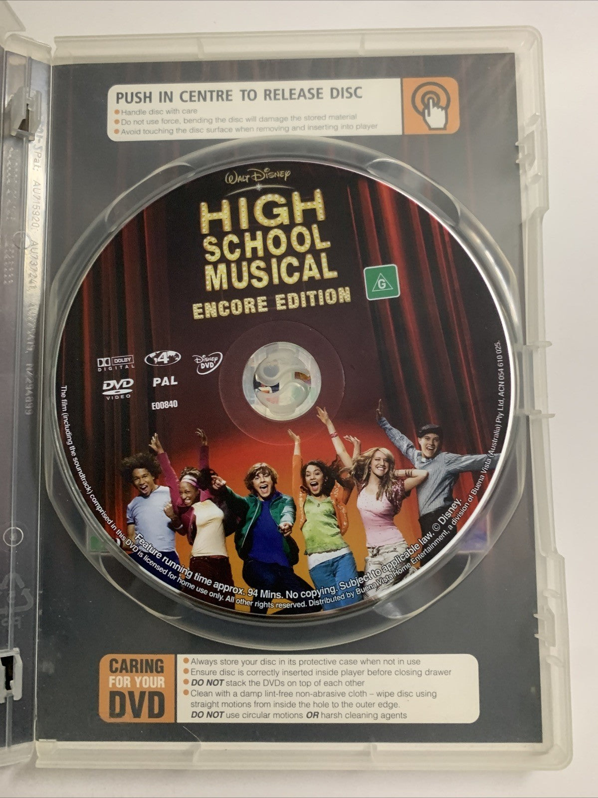 High School Musical : Encore Edition (DVD, 2006) Disney Region 4