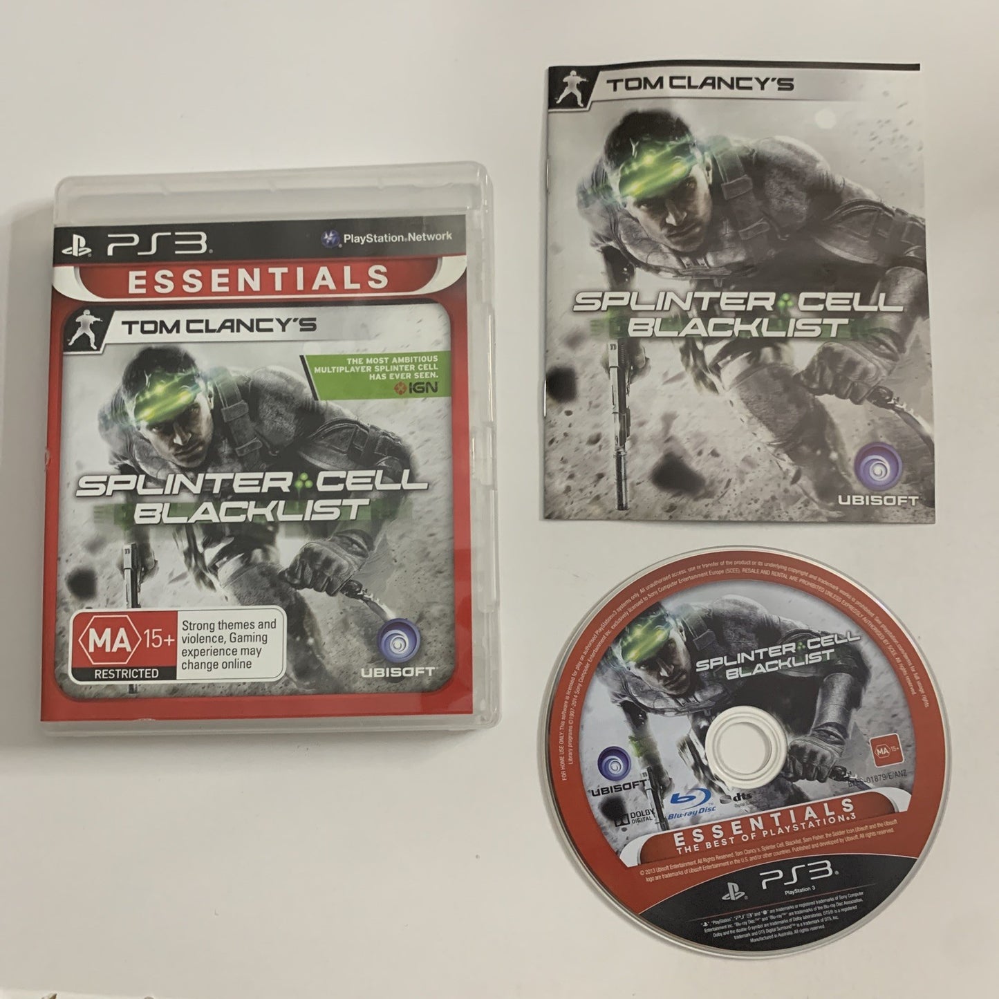 Tom Clancy's Splinter Cell: Blacklist  PS3 Sony PlayStation 3 Game Complete