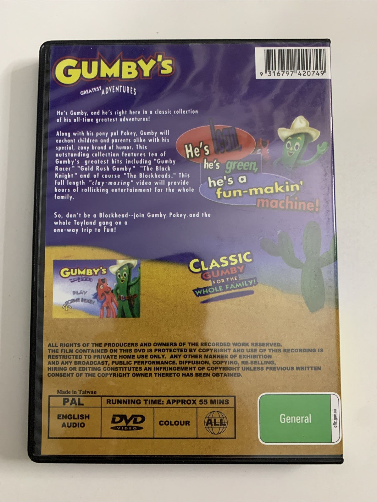 Gumby's Greatest Adventures (DVD, 2013) All Regions  NEW