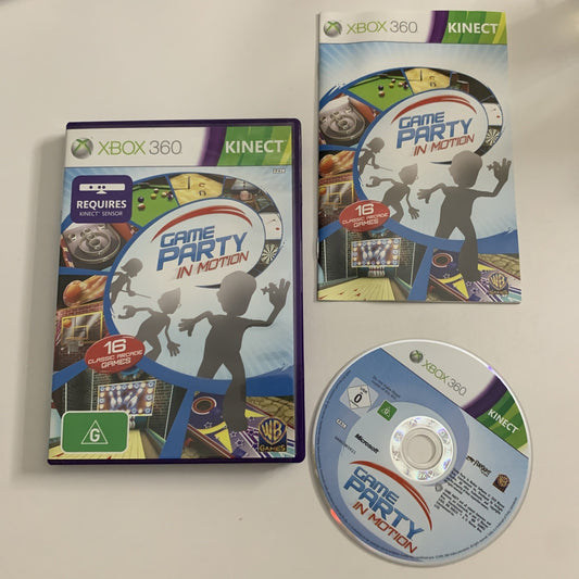 Game Party In Motion  Microsoft XBOX 360 Kinect PAL Game Complete