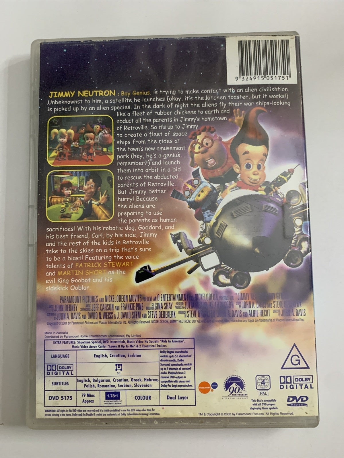 Jimmy Neutron Boy Genius (DVD, 2001) Animation Region 4