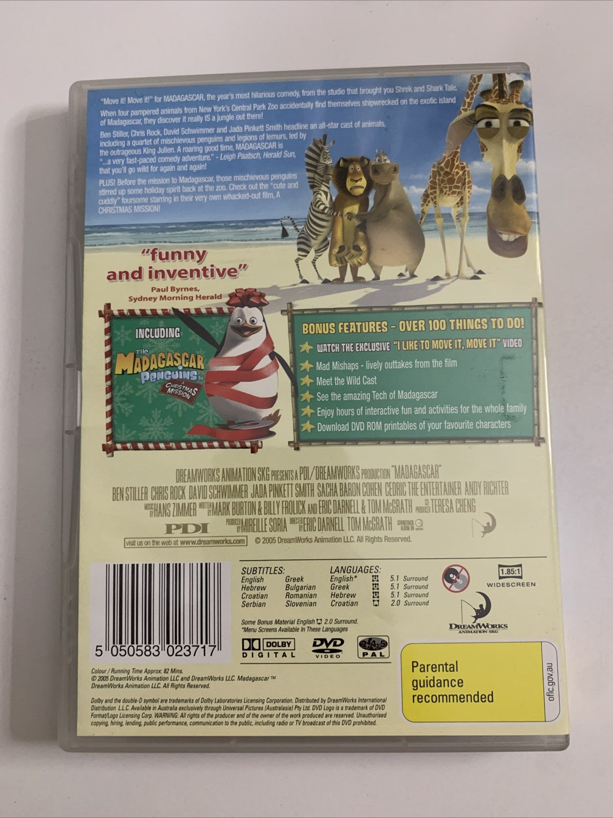 Madagascar  (DVD, 2005) Dreamworks Animation Region 4