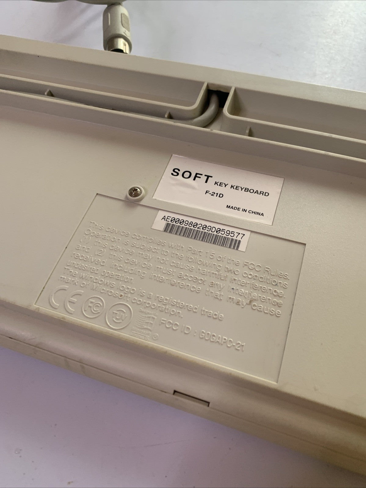 Olympic Soft Key Keyboard F-21D 5-Pin DIN Connector Wired