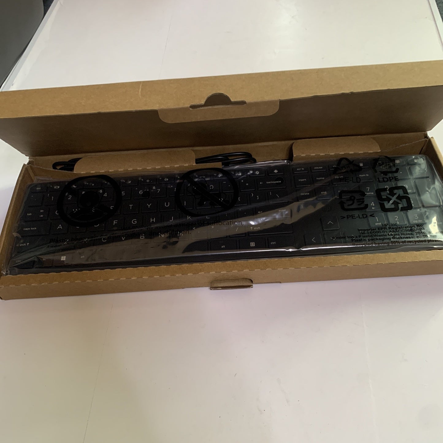 HP Halley Standard Keyboard USB Wired HSA-P010K NEW