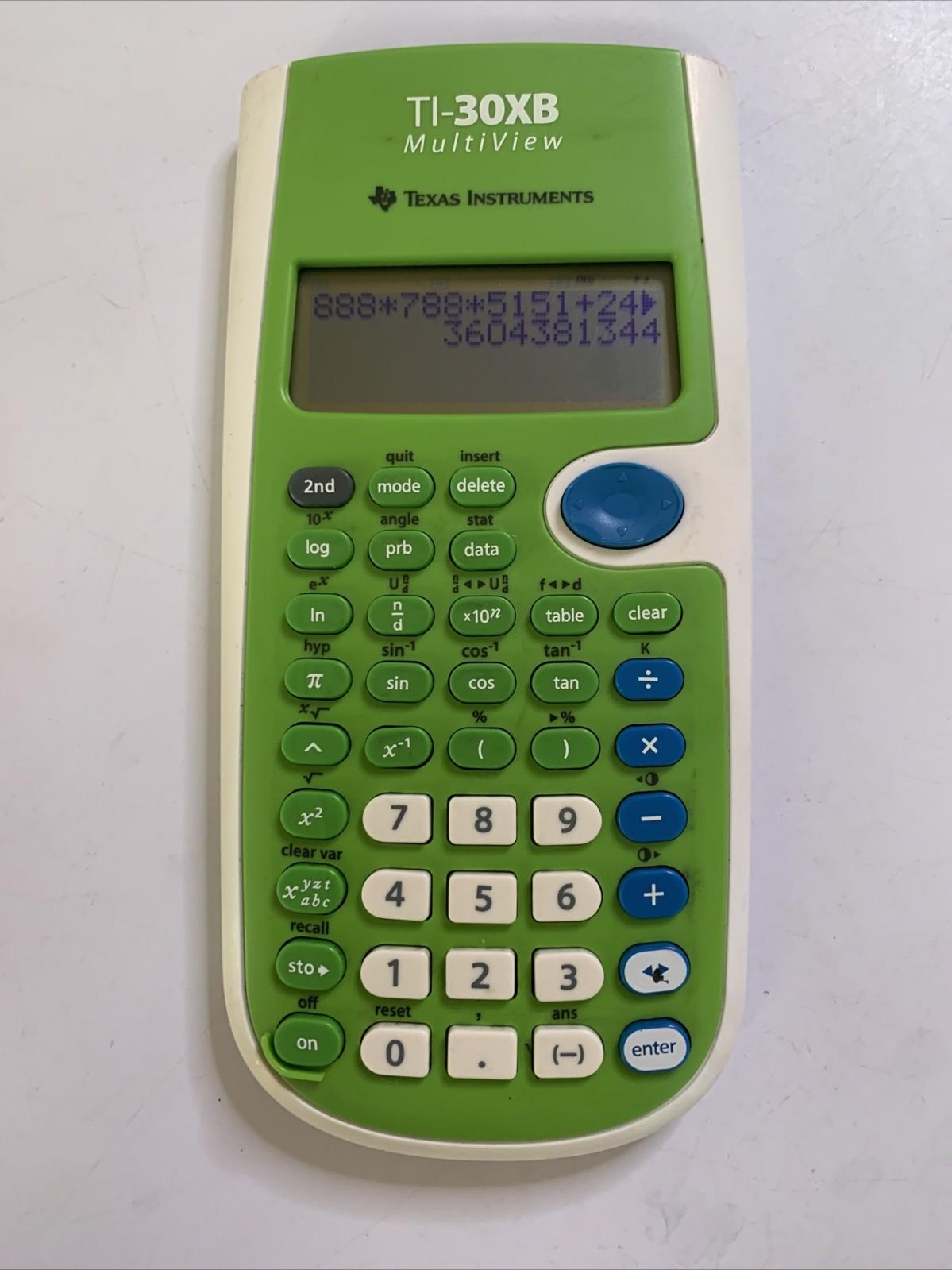 Texas Instruments TI-30XB MultiView Scientific Calculator  Green