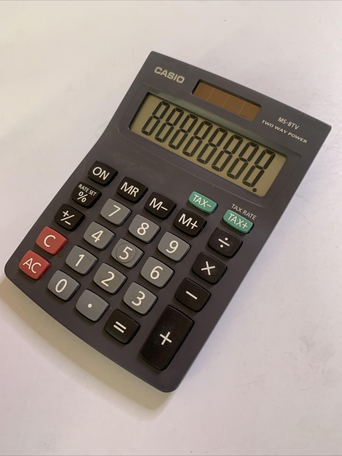 Casio MS-8TV Tax Calculator Solar Battery