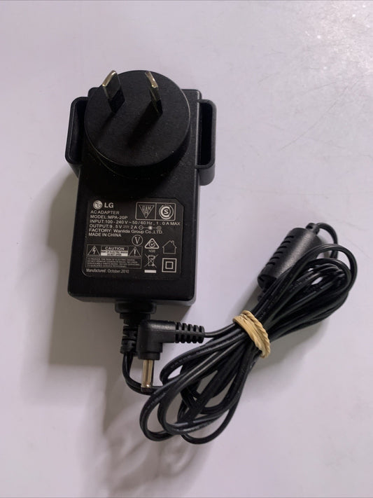 Geniune LG AC Adapter MPA-20P 9.5V 2A Power Supply For Portable DVD Player