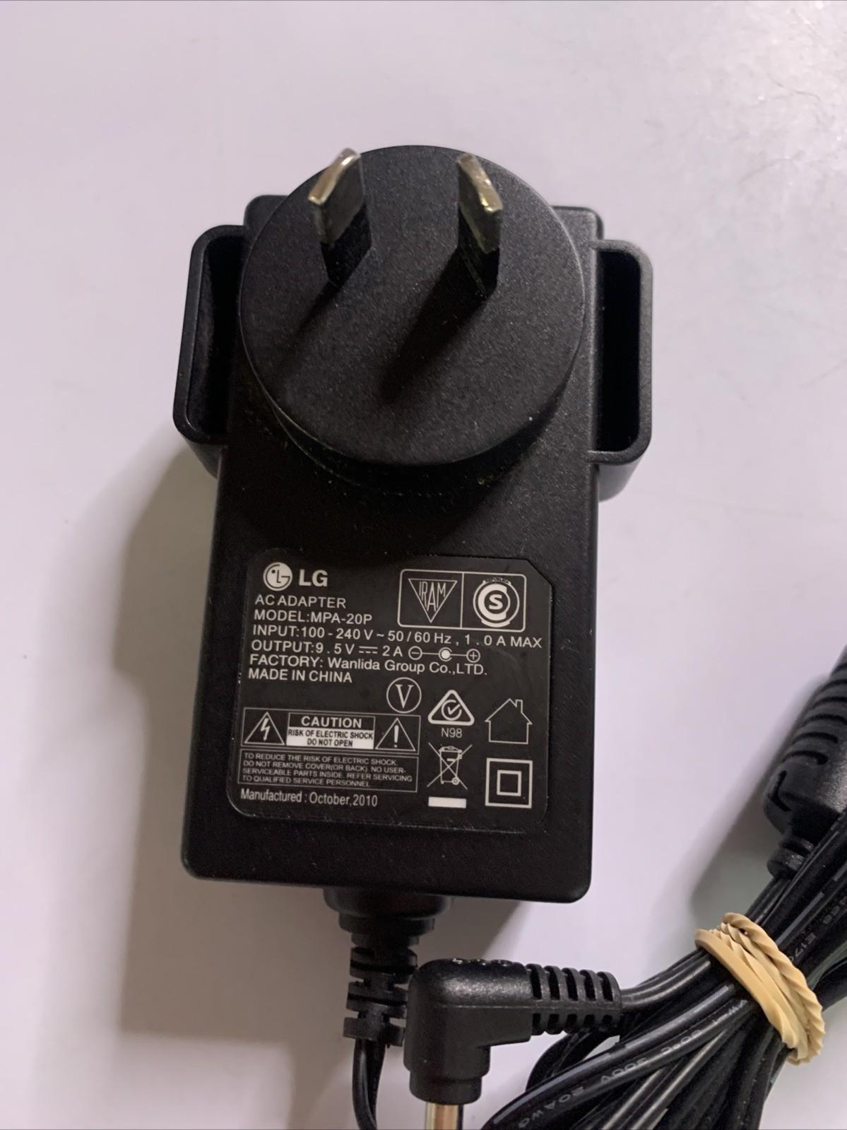 Geniune LG AC Adapter MPA-20P 9.5V 2A Power Supply For Portable DVD Player