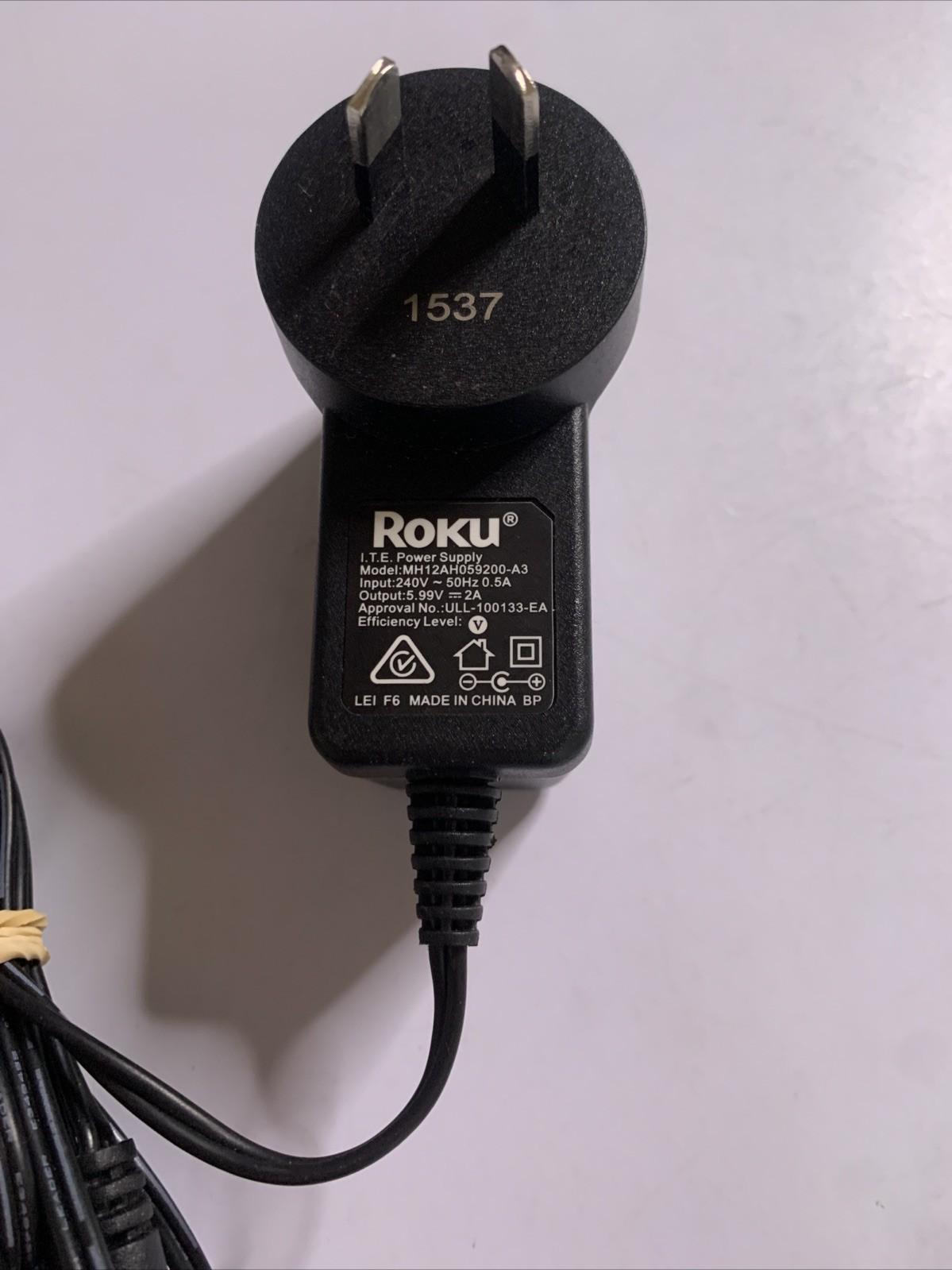 Genuine Roku AC Adapter 5.99V 2A MH12AH059200-A3 Power Supply For Roku Player