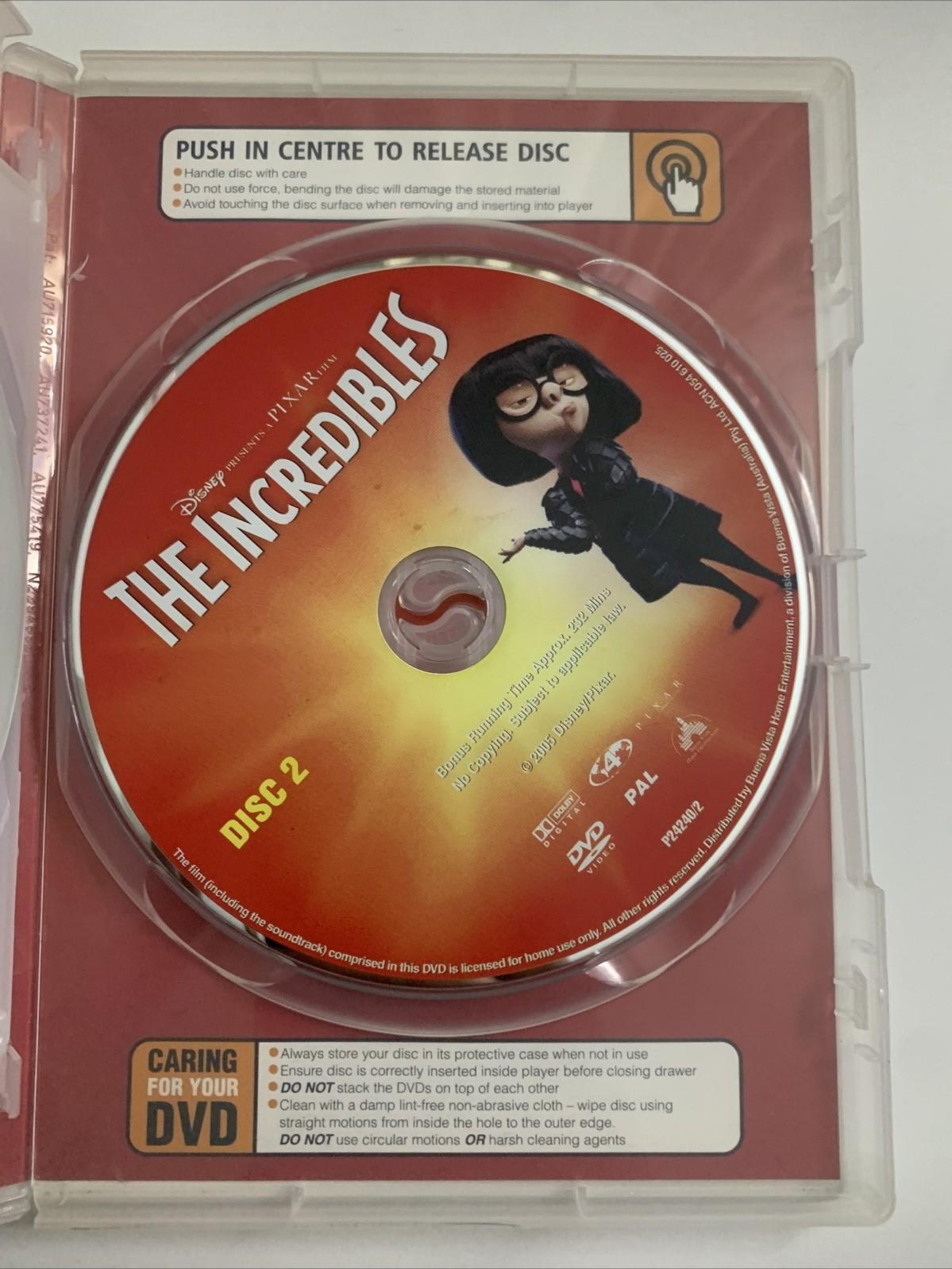 The Incredibles (DVD, 2004) Disney Pixar Animation Film Region 4
