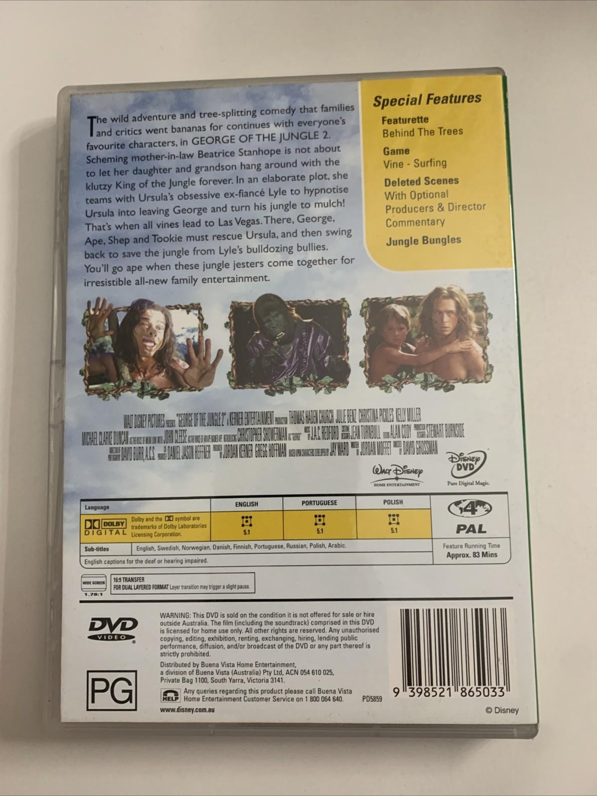 George Of The Jungle 2 (DVD, 2003) Julie Benz, Chris Showerman, John Cleese