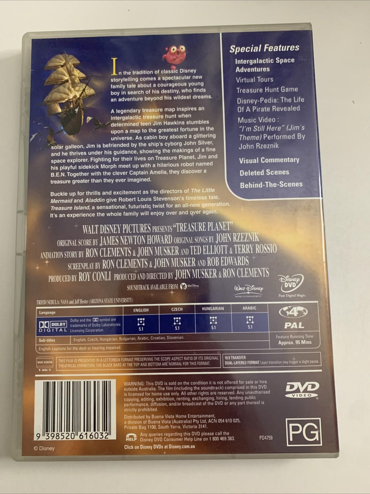 Treasure Planet (DVD, 2002) Disney Animation Film Region 4