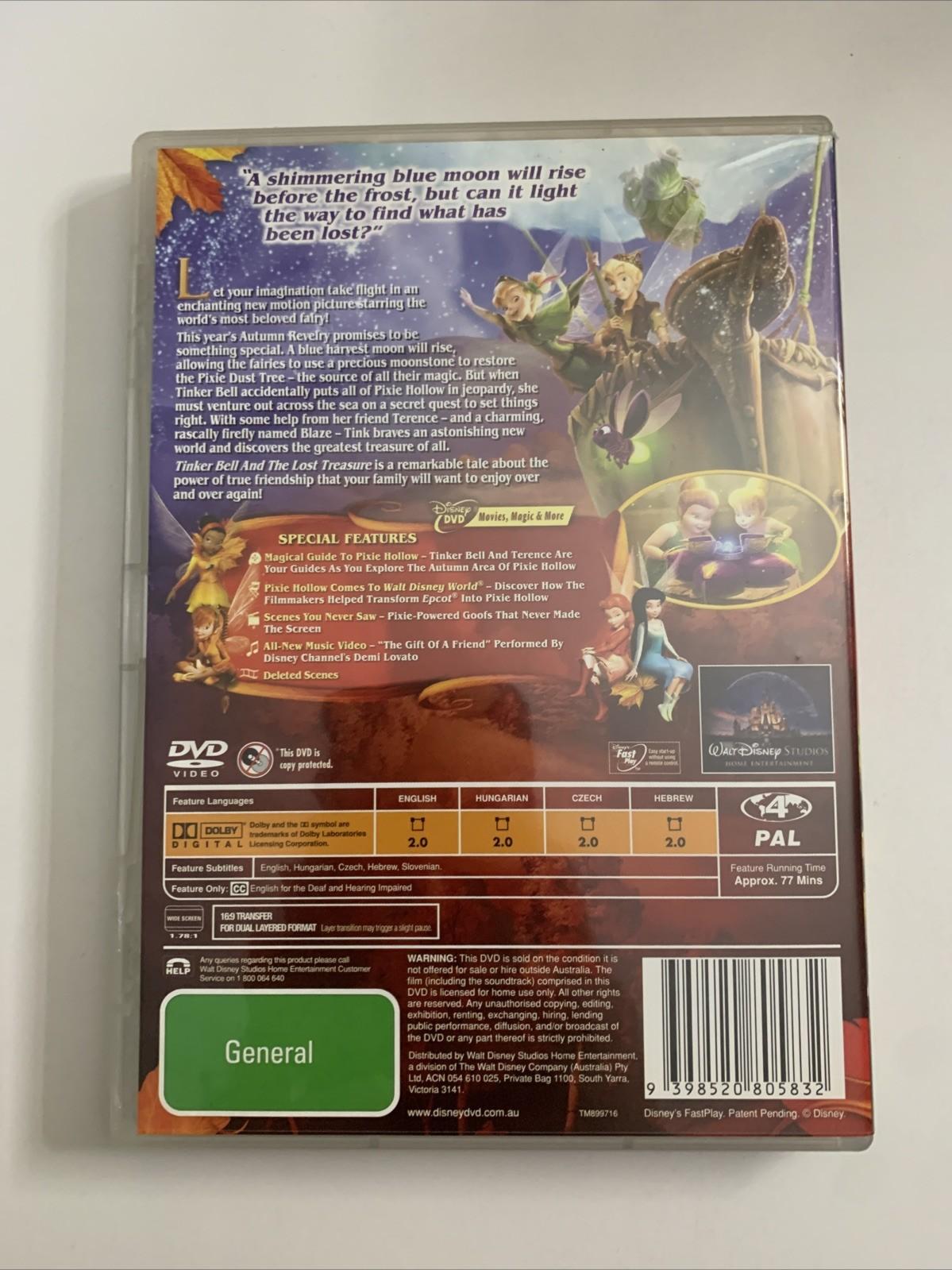 Tinker Bell And The Lost Treasure (DVD, 2009) Animated Disney Film Region 4