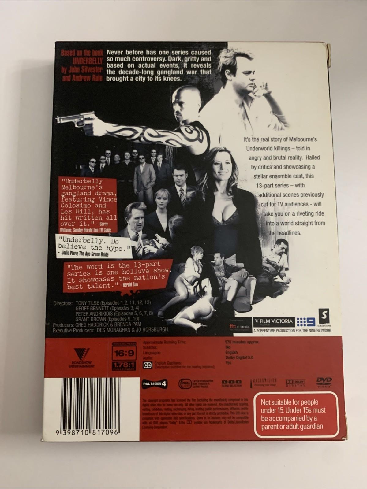 Underbelly Uncut (DVD, 2008, 4-Discs) Region 4