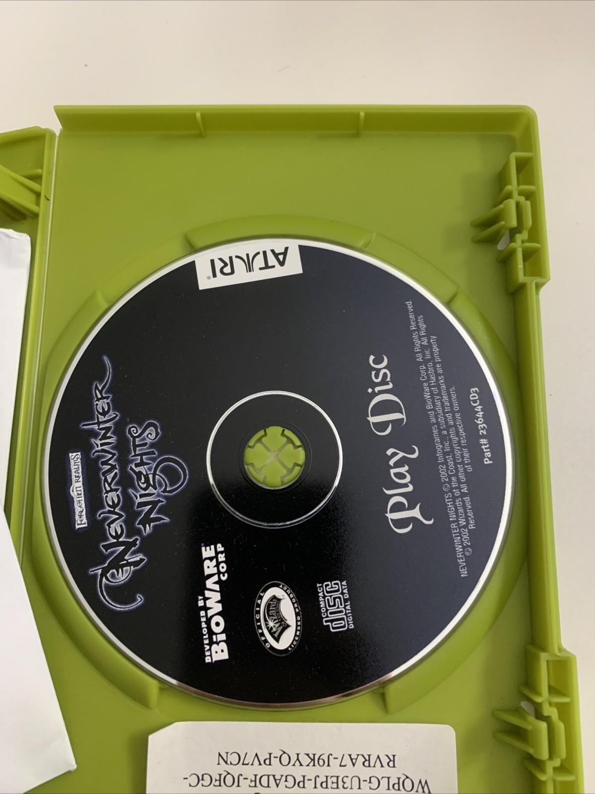 Neverwinter Nights: Forgotten Realms PC CD-ROM Windows 2002 Bioware Action Game