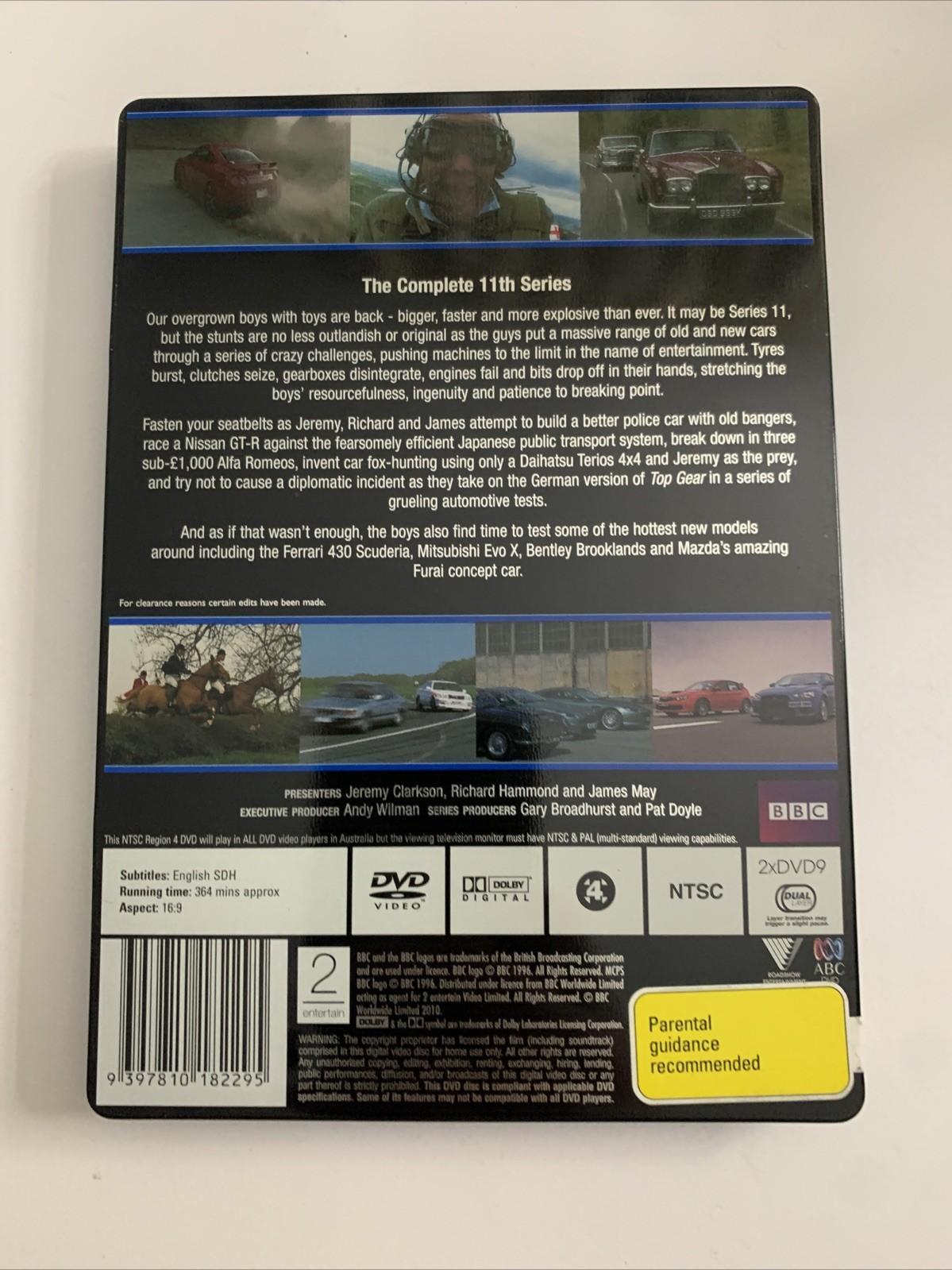 Top Gear : Series 11 Steelbook (DVD, 2009) Jeremy Clarkson Region 4