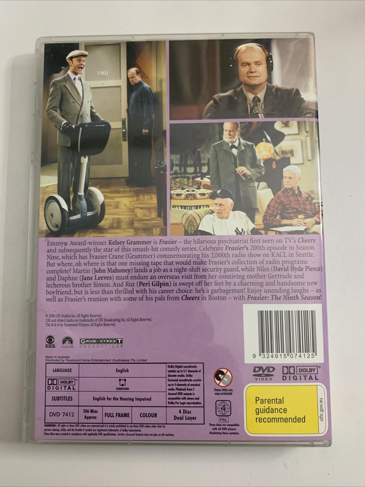 Frasier : Season 9 (DVD, 2001, 4-Discs) Kelsey Grammar Comedy Region 4