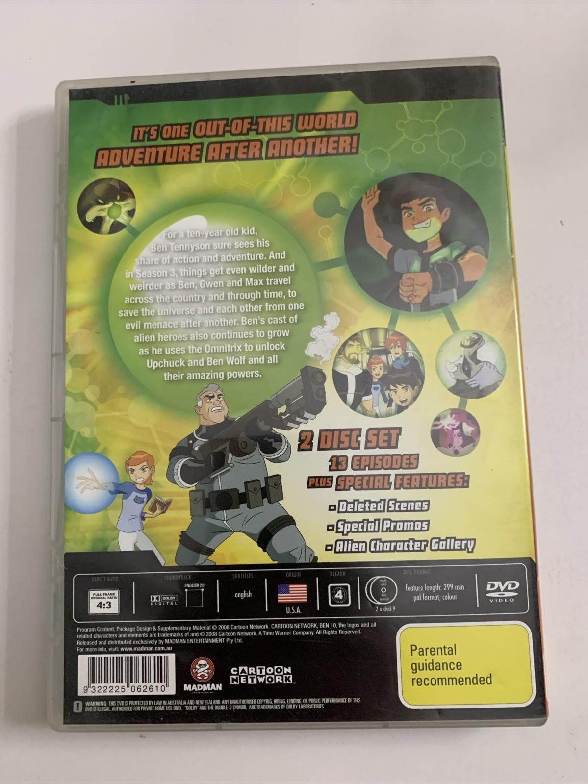 Ben 10 : Season 3 (DVD, 2007, 2-Discs) Animation Region 4