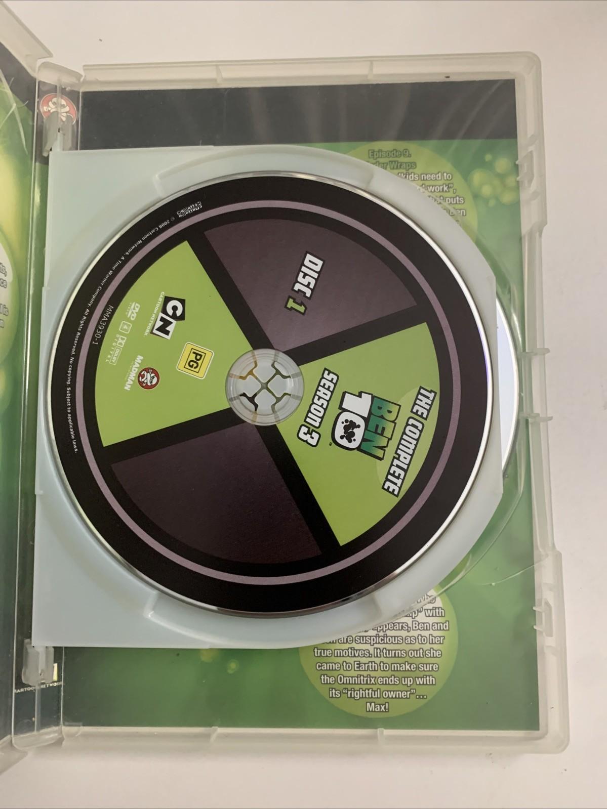 Ben 10 : Season 3 (DVD, 2007, 2-Discs) Animation Region 4